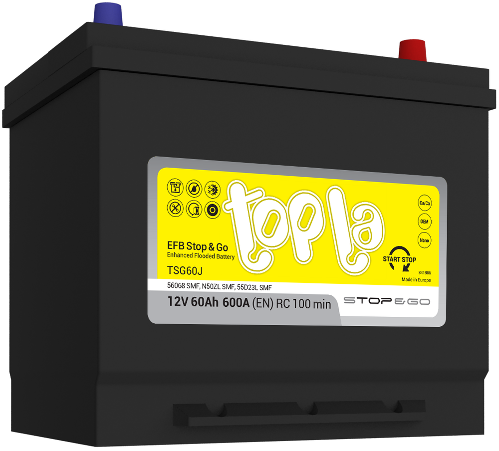Topla EFB Stop&Go Asia 6CT- 65( 75D23 ) аккумулятор Topla EFB Stop&Go Asia 6CT- 65( 75D23 ) аккумулятор