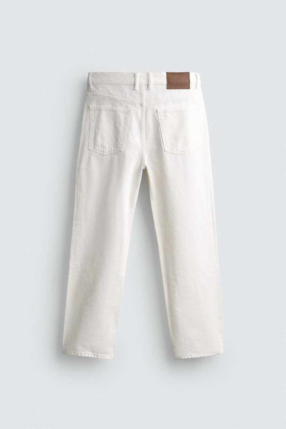 ZARA ДЖИНСЫ STRAIGHT ДЛИНОЙ ДО ЩИКОЛОТКИ, БЕЛЫЙ