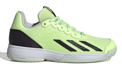 детские Кроссовки теннисные Adidas Courtflash - green spark/aurora black/lucid lemon