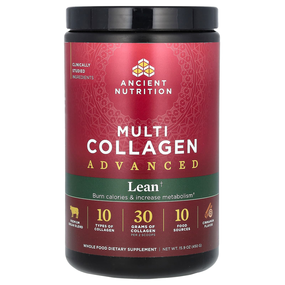 Ancient Nutrition, Multi Collagen Advanced, улучшенный коллаген, корица, 450 г (15,9 унции)