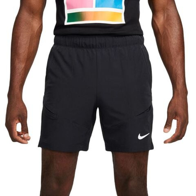 Мужские теннисные шорты Nike Court Dri-Fit Advantage 7" Tennis Short - black/black/white