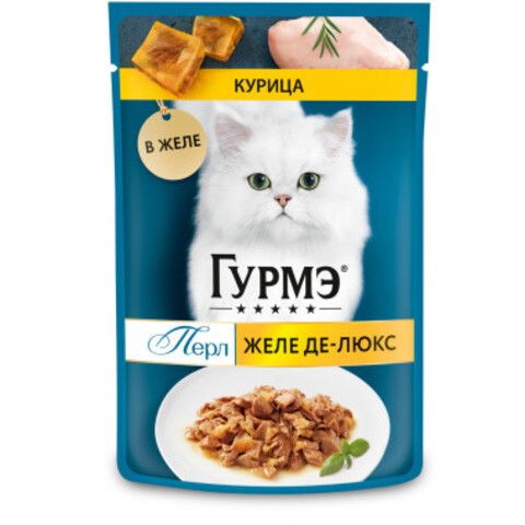 Gourmet Gold пауч для кошек желе делюкс (курица) 75 г