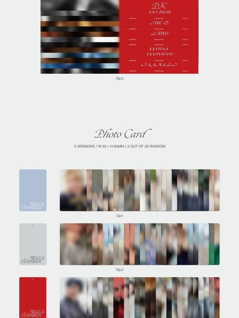 Альбом SEVENTEEN - Attacca 9th Mini Album 3 Version SET
