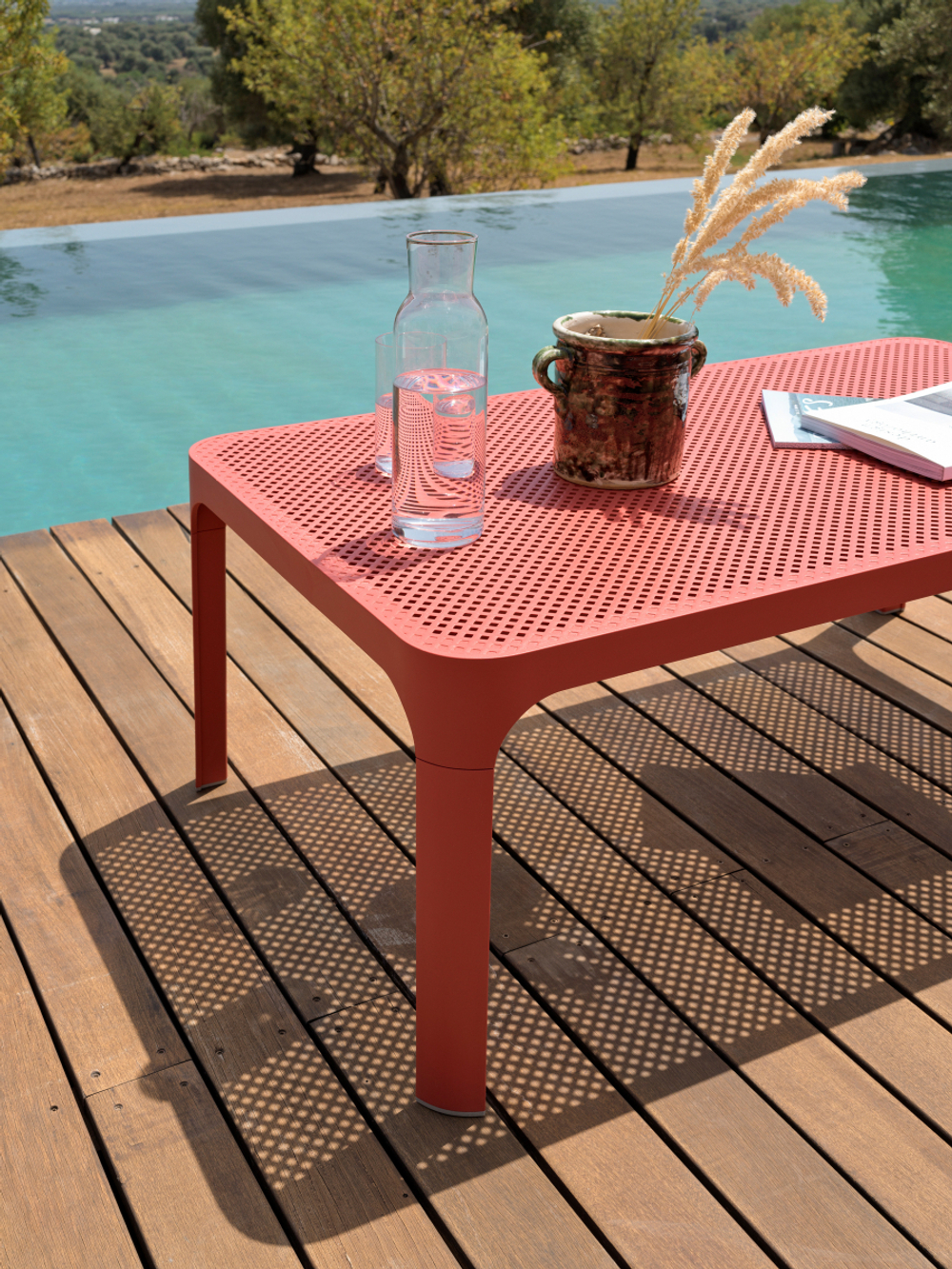 Комплект пластиковой мебели Nardi Net Relax, коралловый