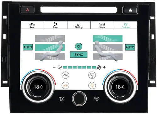 Сенсорная панель климата Range Rover Sport 2013-2017 - LCD/ЖК экран 10" с отверстием под CD