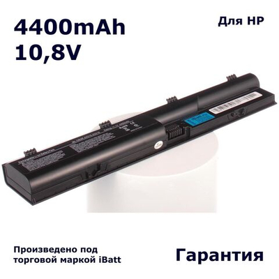 Аккумулятор iBatt 4400mAh, для HP- ProBook 4530s B0W70ES 4540s (H4R27ES) H4R27ES 4431s 4545s (B6M15EA) (C1N27EA) B6M15EA C1N27EA