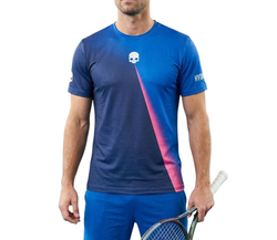 Мужская теннисная футболка Hydrogen Shade Tech - blue/fuchsia