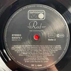 Винтажная виниловая пластинка LP The Communards Red (Германия 1987)