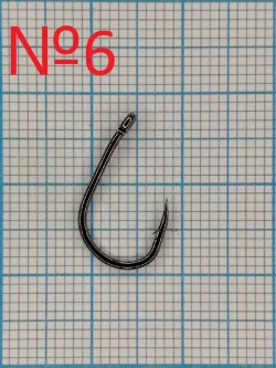 Крючок Wide Gape In-Turned Eye BN №6