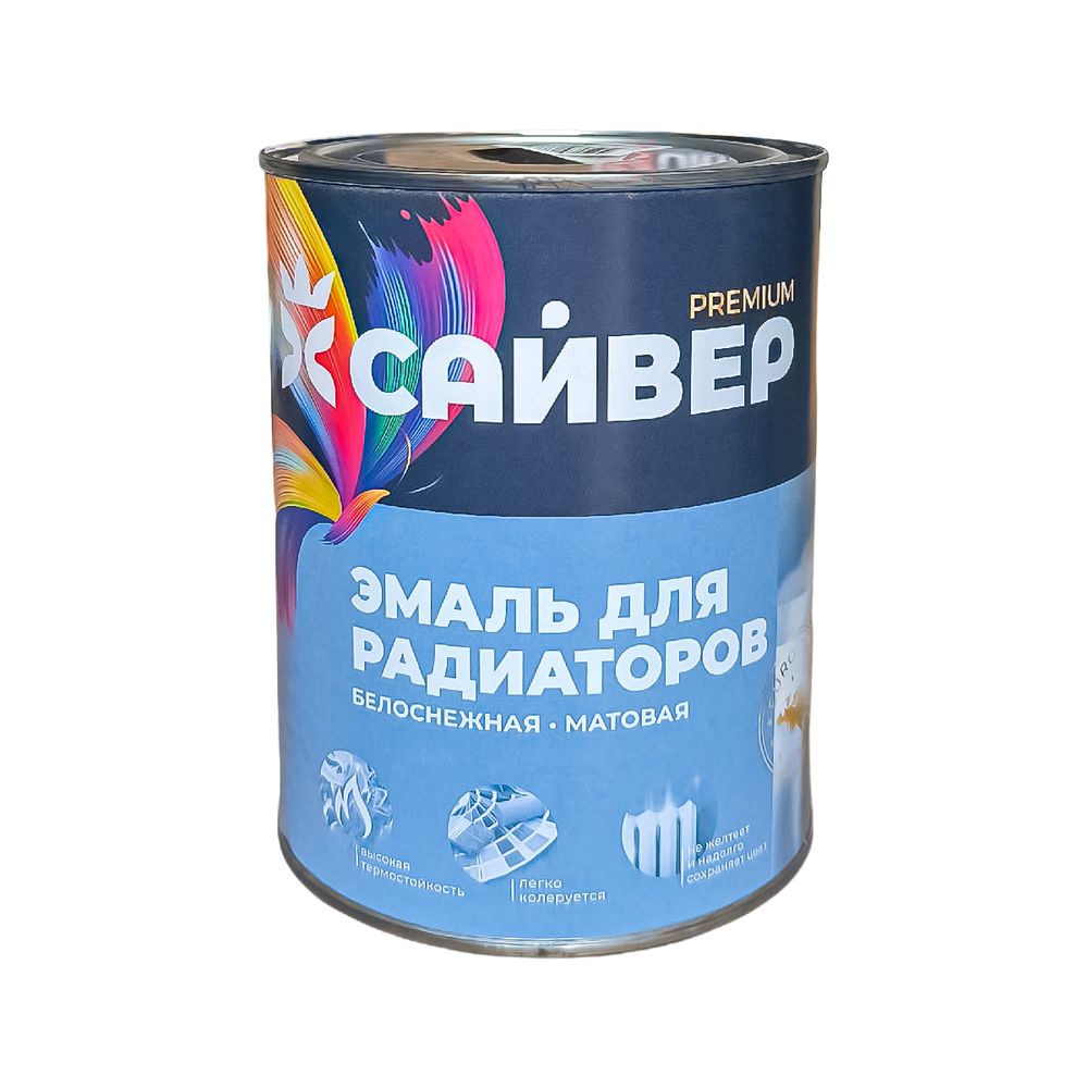 Эмаль д/радиаторов белая САЙВЕР 0,8кг (акрил.сополимер + растворитель) Эмаль д/радиаторов белая САЙВЕР 0,8кг (акрил.сополимер + растворитель)