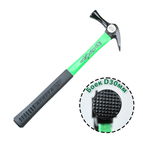 Молоток японский строительный Miki Tool Kariwaku 670 г, 385 мм, боёк D 30 мм, с насечкой рукоять fiberglass М00021234