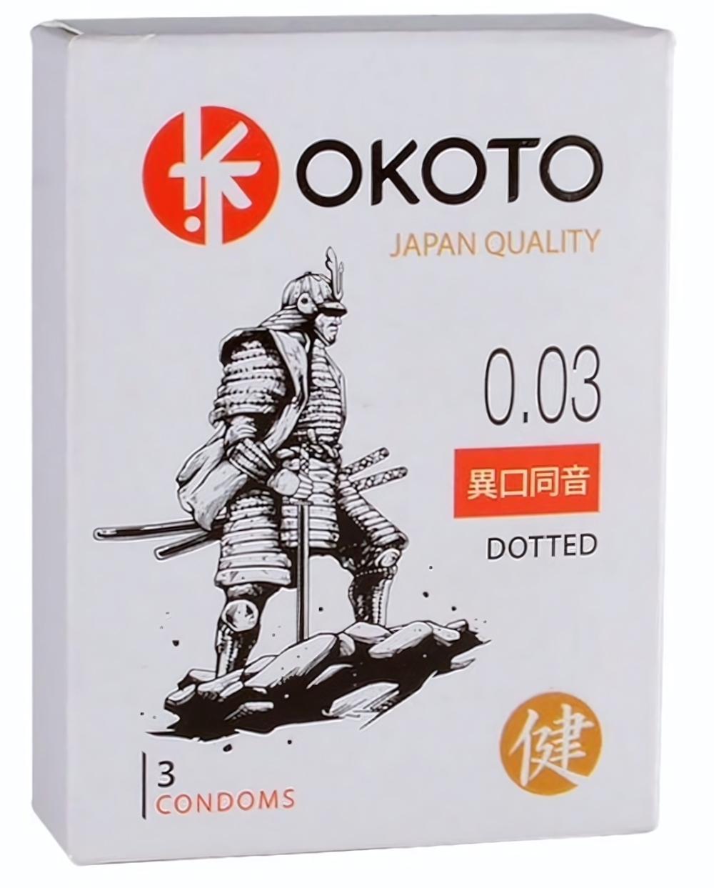 Презервативы с точками OKOTO Dotted - 3 шт. (Цвет: прозрачный)
