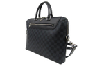 LOUIS VUITTON Canvas With Leather Handbag, Shoulder Bag, Crossbody Bag, Briefcase Men"s Gray Black