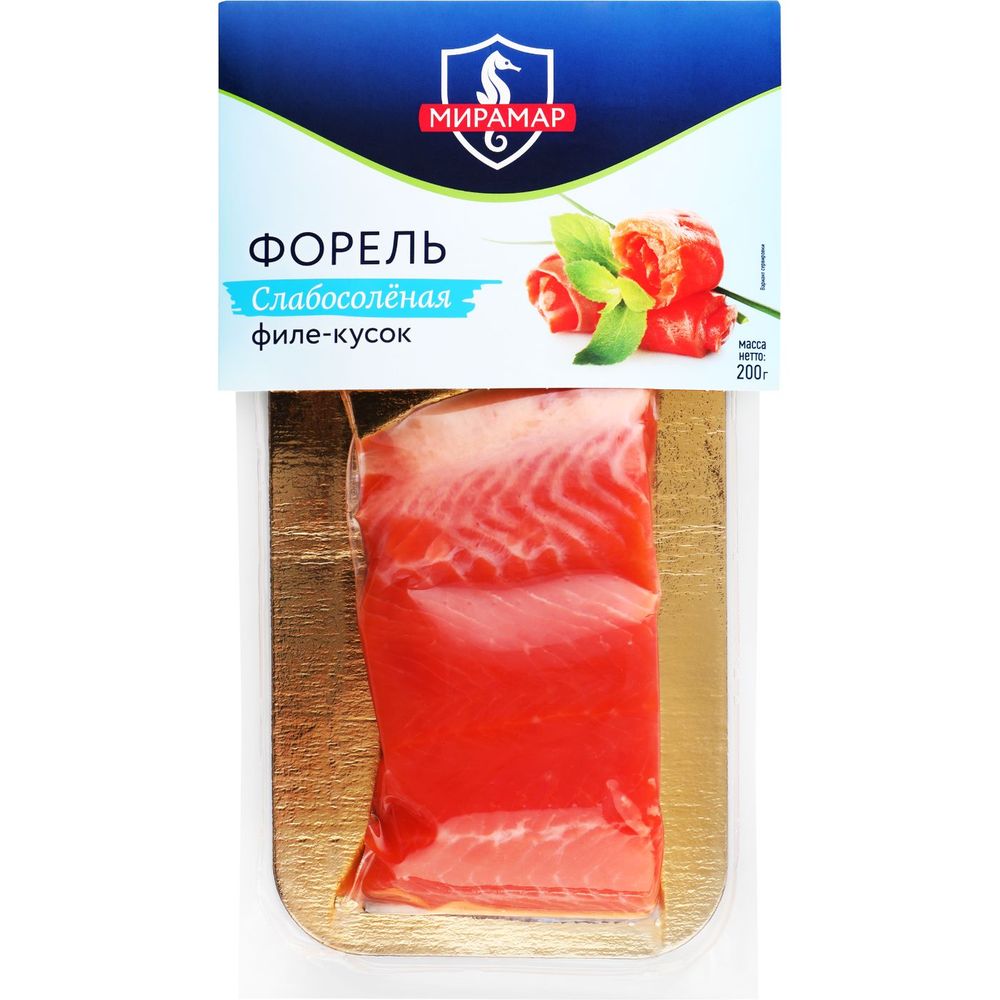 Форель Филе-кусок слабосолен. Мирамар 200гр