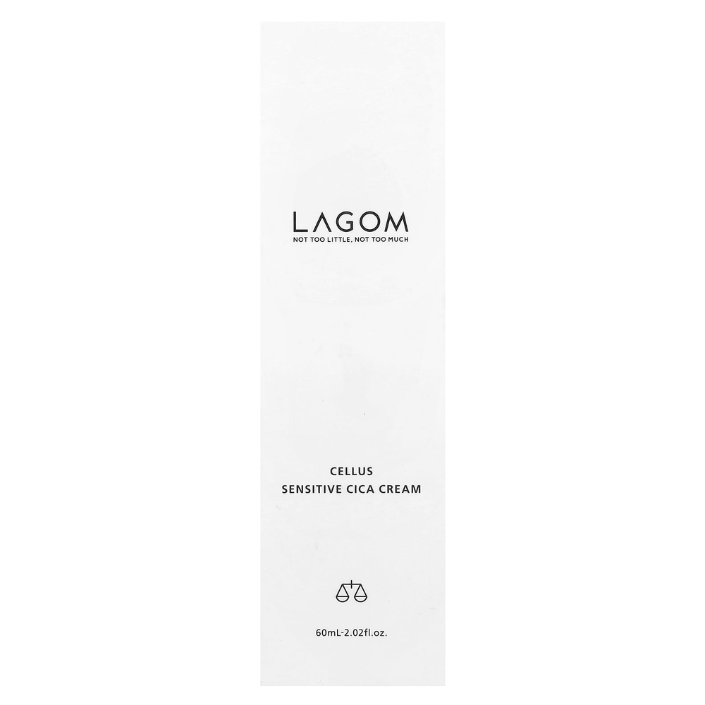 LAGOM, Cellus Sensitive CICA Cream, 60 мл (2,02 жидк. Унции)