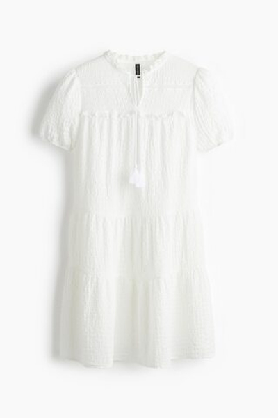 Платье из жатого джерси — короткие рукава - H&M