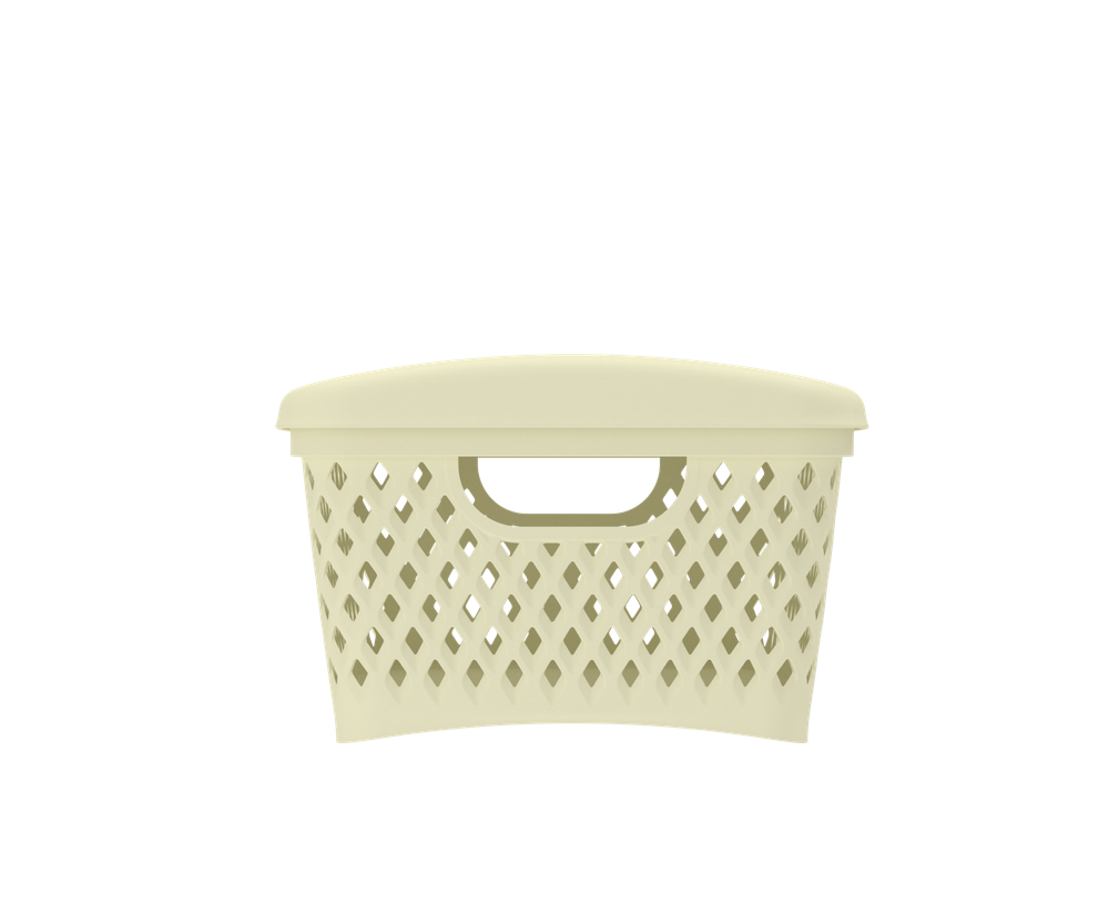 Корзина с крышкой Ромбики АльтПласт (255х190х120мм)