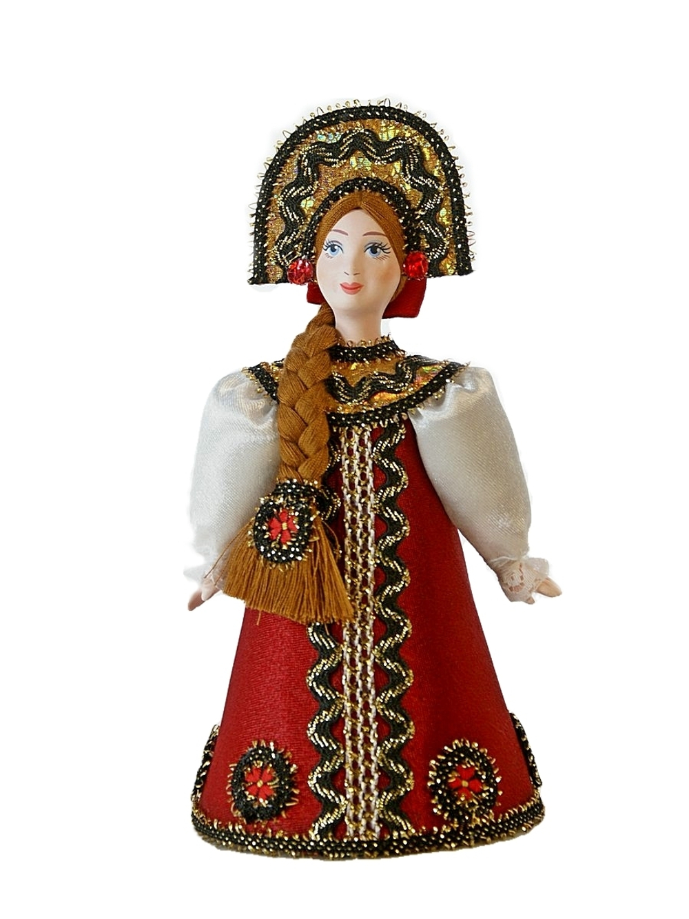 Кукла коллекционная Русская красавица - bordovyj