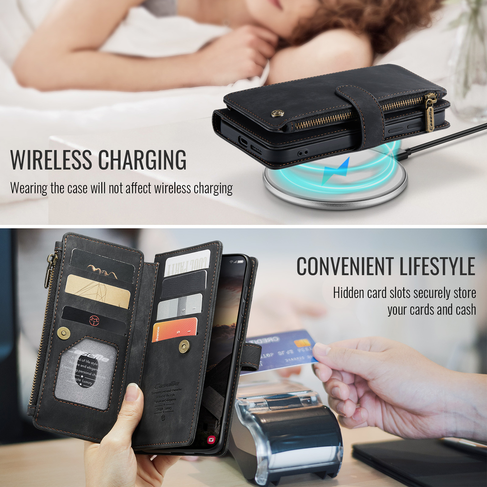 Многофункциональный чехол-кошелек CaseMe 3 in 1 Matte Wallet для Samsung Galaxy S26+