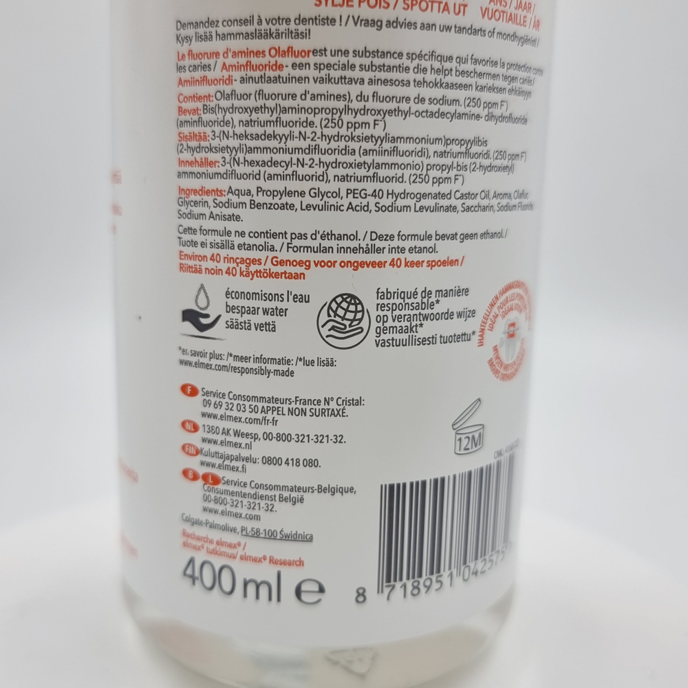 Ополаскиватель Elmex Caries Protection, для полости рта, 400 мл (из Финляндии)