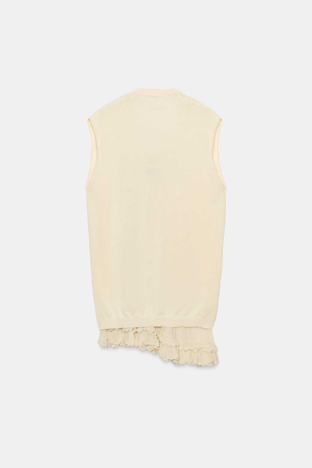 КОМБИНИРОВАННЫЙ УДЛИНЕННЫЙ ЖИЛЕТ — ZARA