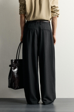 БРЮКИ RELAXED WIDE FIT СО СКЛАДКАМИ — ZARA