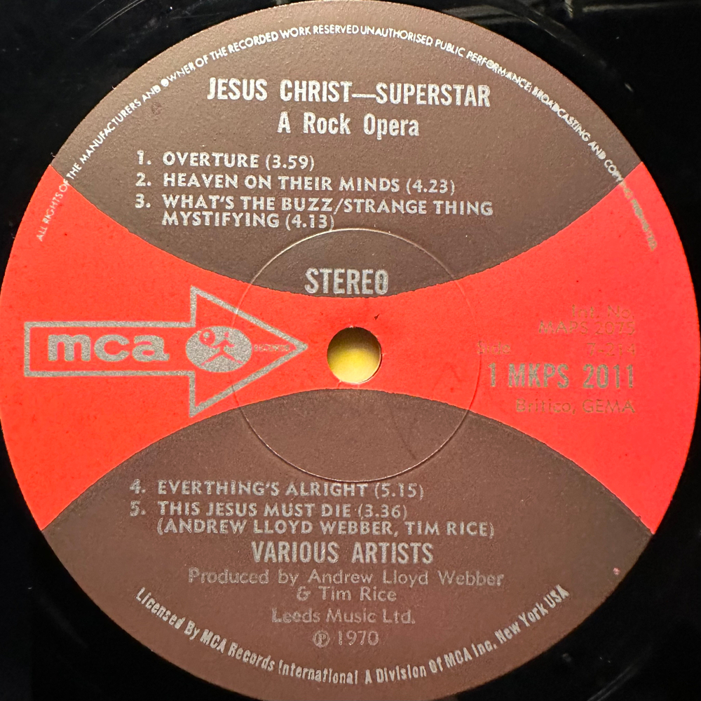 Jesus Christ Superstar 2LP (Англия 1972г.)