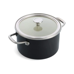KitchenAid Кастрюля Steel Core Enamel 20 см 3,7 л с крышкой матовая черная EAN 4894871004054
