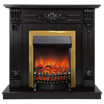 Каминокомплект Real Flame Ottawa DN с очагом Fobos Lux Brass