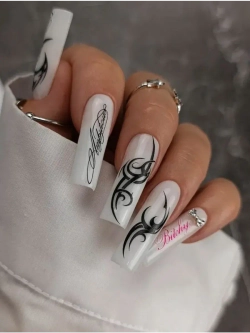 Lucky Rose Слайдеры наклейки для длинных ногтей 401