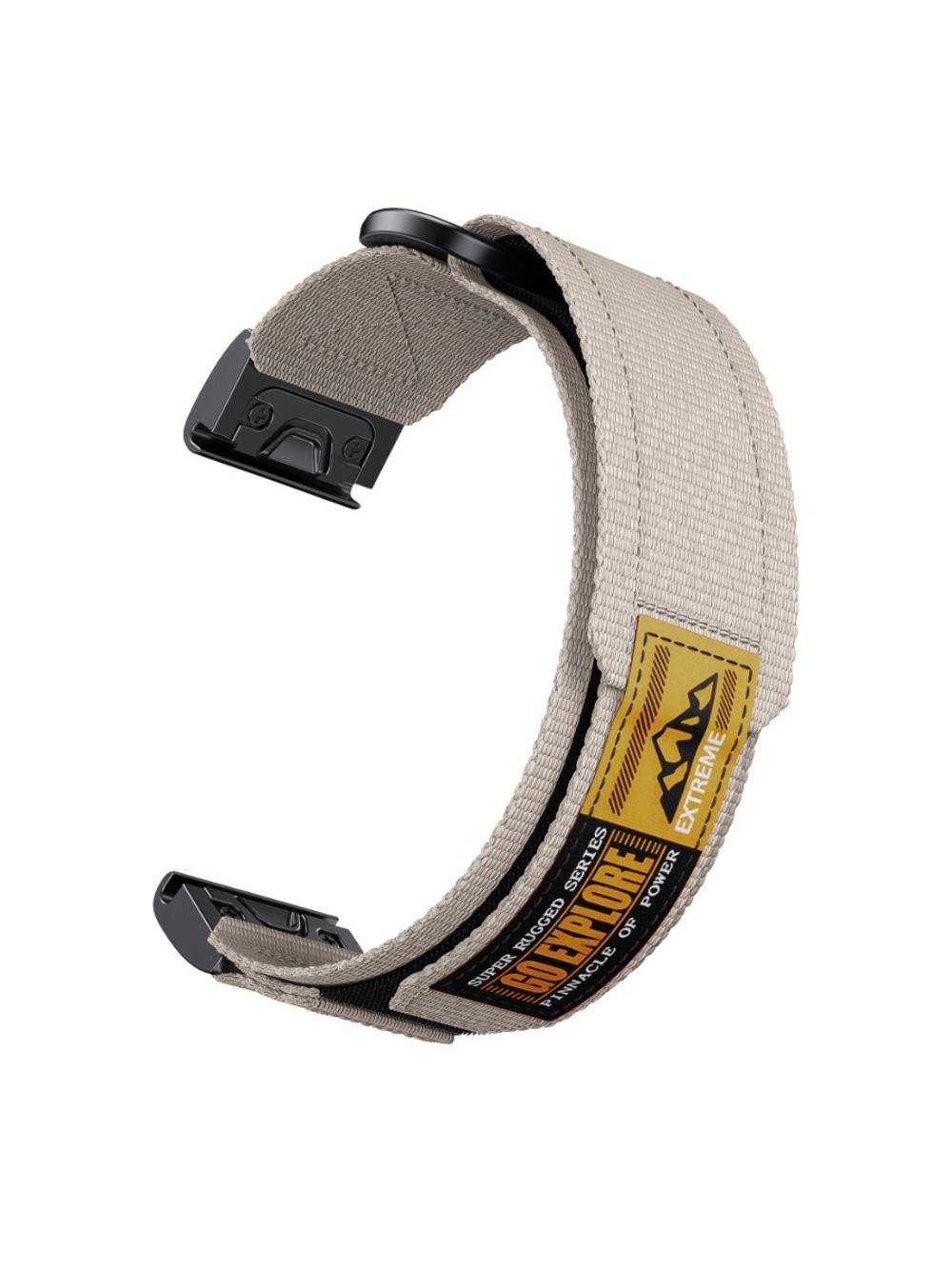 Нейлоновый ремешок 22 мм для Garmin (циферблат 47 мм) QuickFit на липучке (Белый жемчуг)
