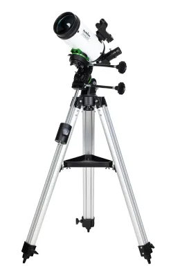 Телескоп Sky-Watcher MAK90 StarQuest EQ1, с коллимационными винтами - полный вид с фронтальной стороны