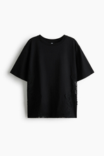 Хлопковая футболка с кружевными вставками - H&M