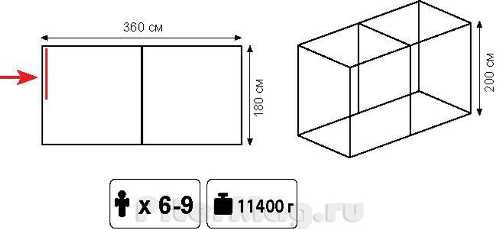 Просторная мобильная баня Tramp Double Hot Cube [TRT-121]