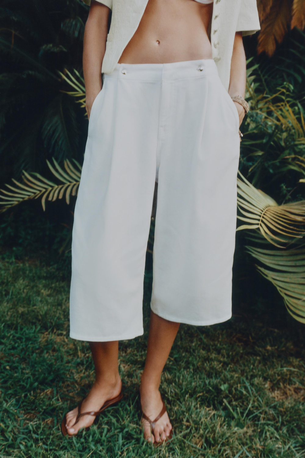 ДЛИННЫЕ ДЖИНСОВЫЕ ШОРТЫ Z1975 С ПУГОВИЦАМИ — ZARA