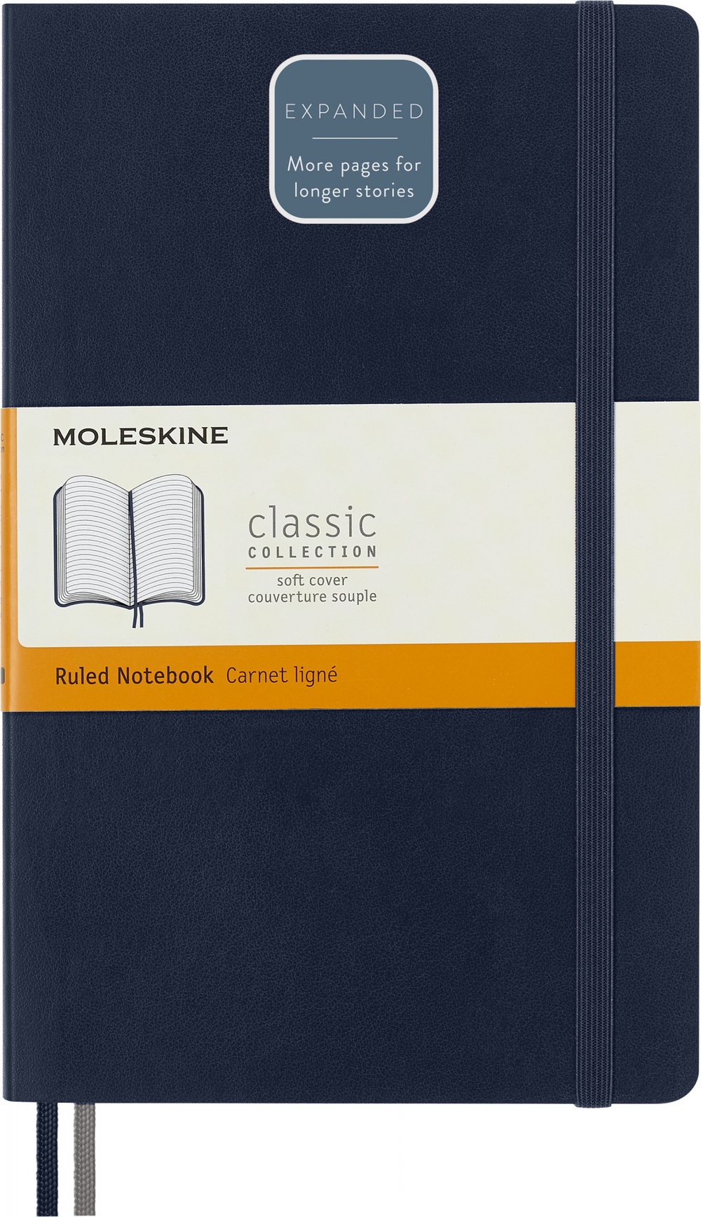Блокнот Moleskine Classic Soft Expended (QP616EXPB20) Large 130х210мм 400стр. линейка мягкая обложка синий сапфир