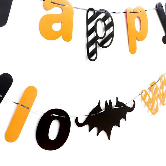 Гирлянда на ленте «Happy halloween», тыква и мышь, 300см.