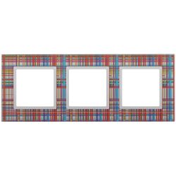 14-5103-00 ЭРА Рамка на 3 поста, стекло, Эра Elegance, прозрачный+бел | Эра Elegance