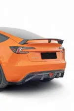 Карбоновый обвес для Tesla Model 3 2017-2025+ боковые юбки диффузор капот спойлер губа переднего бампера