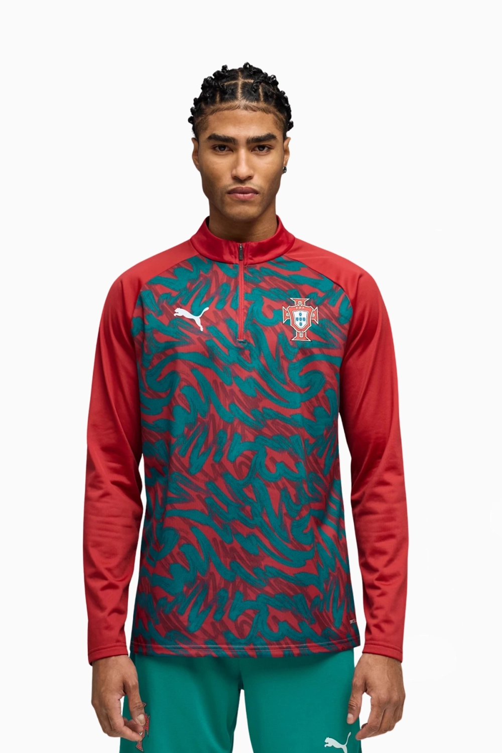 Кофта Puma Portugal 2026 Warm Up 1/4 Zip - красный