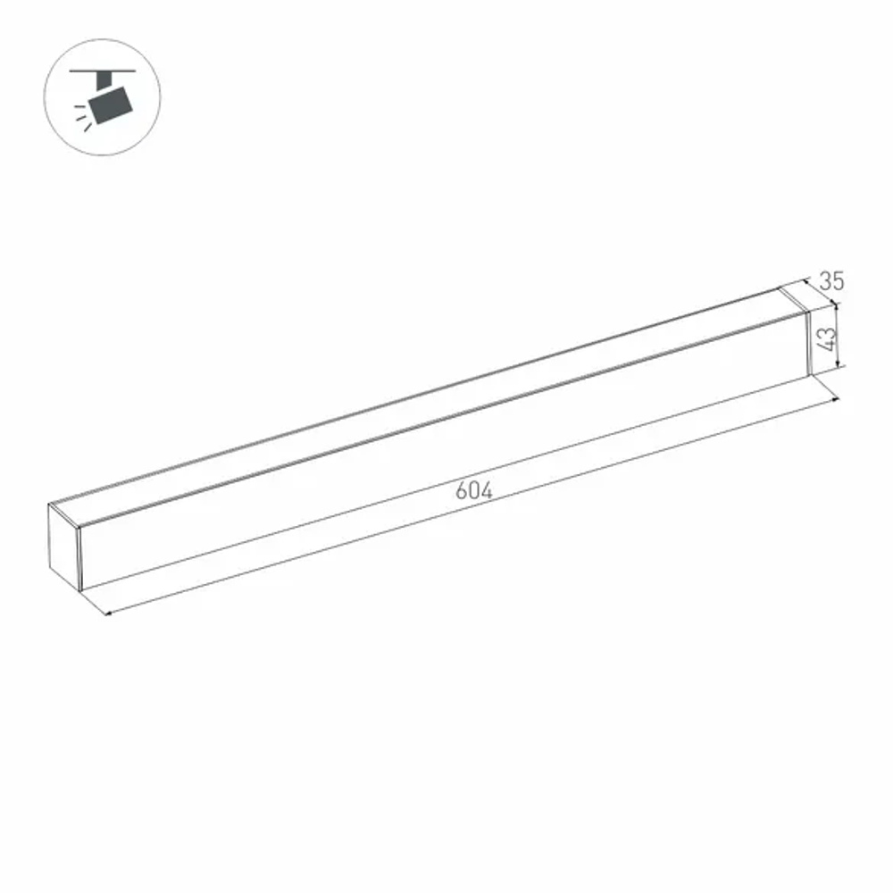 Светильник MAG-FLAT-45-L605-18W Warm3000 (BK, 100 deg, 24V, DALI) (Arlight, IP20 Металл, 5 лет) 046584