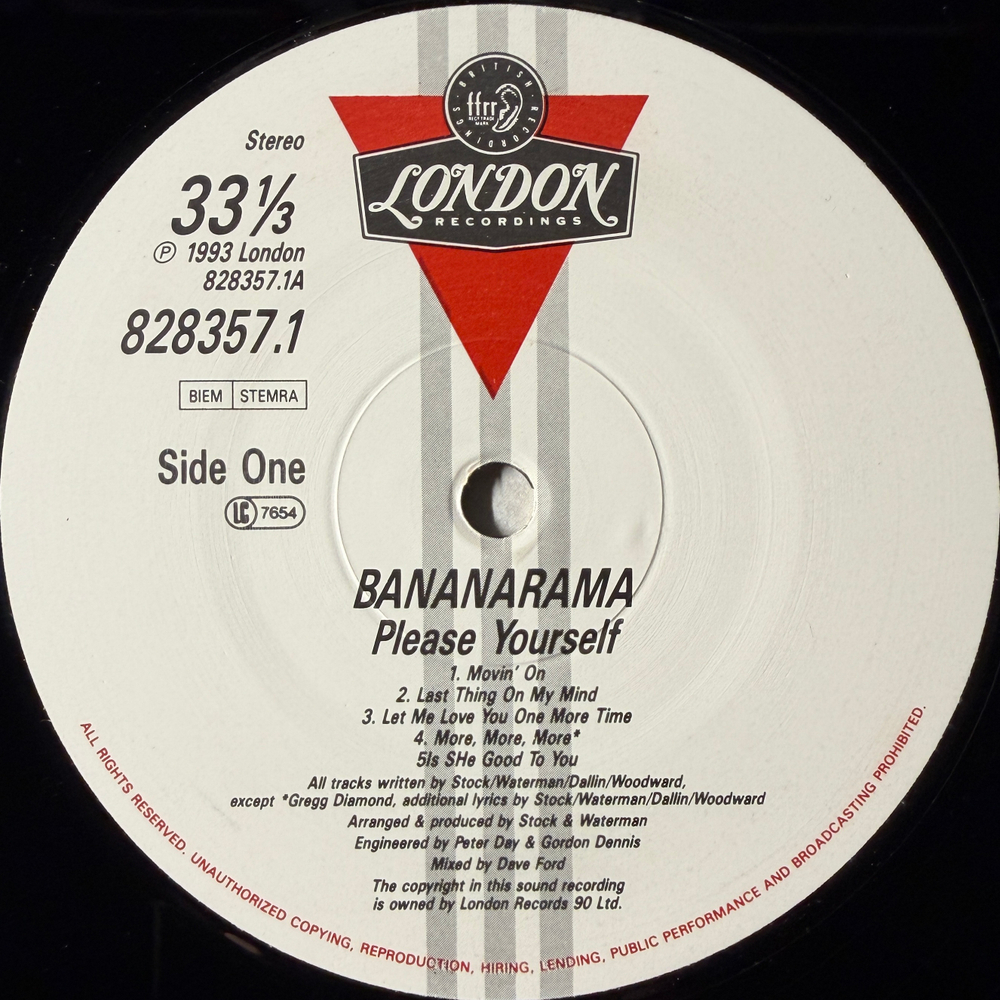 Bananarama ‎– Please Yourself (Европа 1993г.)