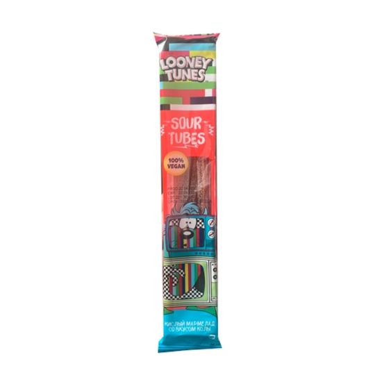 Кислый мармелад  жевательный  Looney Tunes Sour Tubes со вкусом колы, 35 г (Турция)