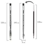 Ручка гелевая BRAUBERG "EXTRA", 1шт, ЧЕРНАЯ, корпус прозрачный, узел 0,5 мм, линия 0,35 мм, 143900