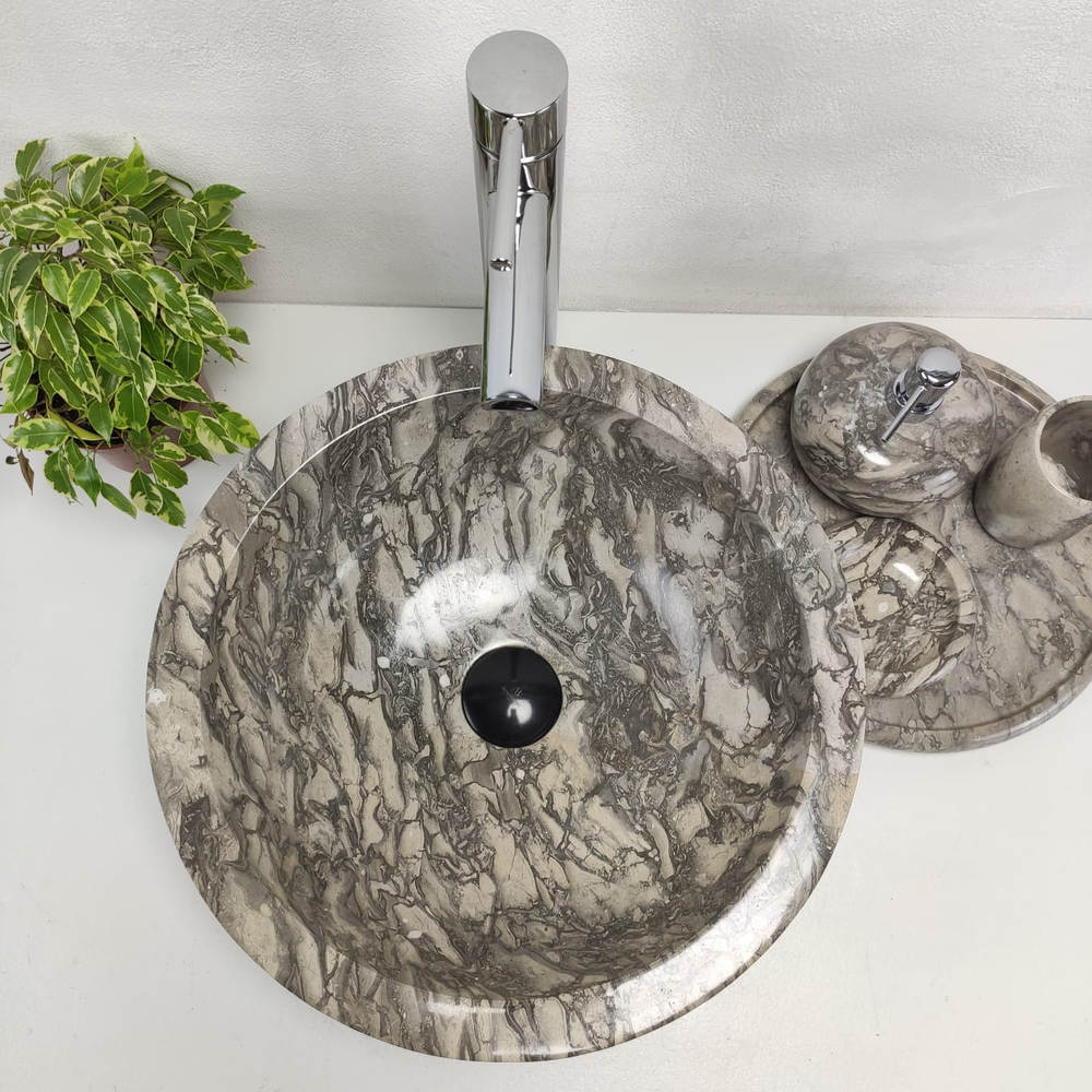 Раковина из мрамора Bowl Doreng Marmo BM-80965 40x40x15 из натурального камня