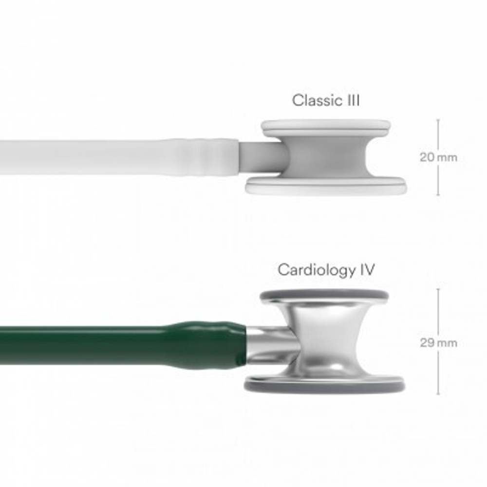 Стетоскоп Littmann Cardiology IV, темно-зеленый, стальная акустическая головка (6155)