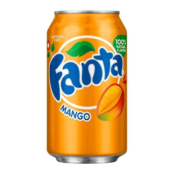 Напиток Fanta  Mango (Фанта Манго) б/а с/г, 330 мл, 24шт  Англия