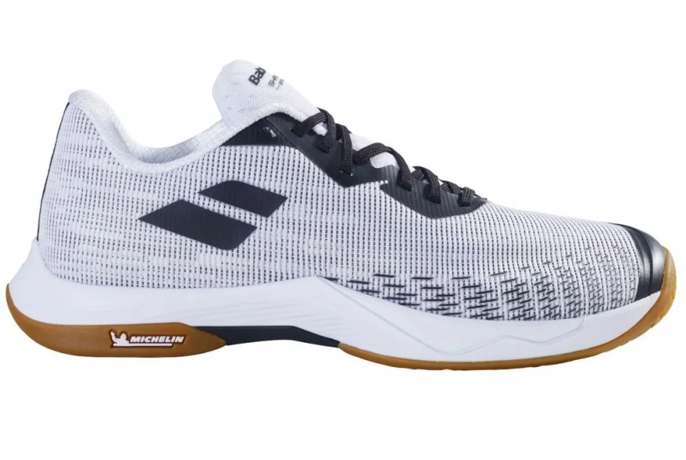 Мужские кроссовки для сквоша/бадминтона Babolat Shadow Spirit 2 - white/black