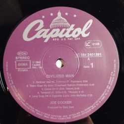 Винтажная виниловая пластинка LP Joe Cocker Civilized Man (Germany 1984)