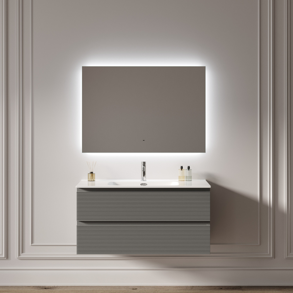 Зеркало для ванной комнаты SANCOS Поле 2.0 (Square 2.0) 1000х700 led подсветка 2700K/4000K/5000K SQ2.1000